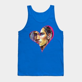 Heart of a Hunk (hunky guy inside heart shape) Tank Top